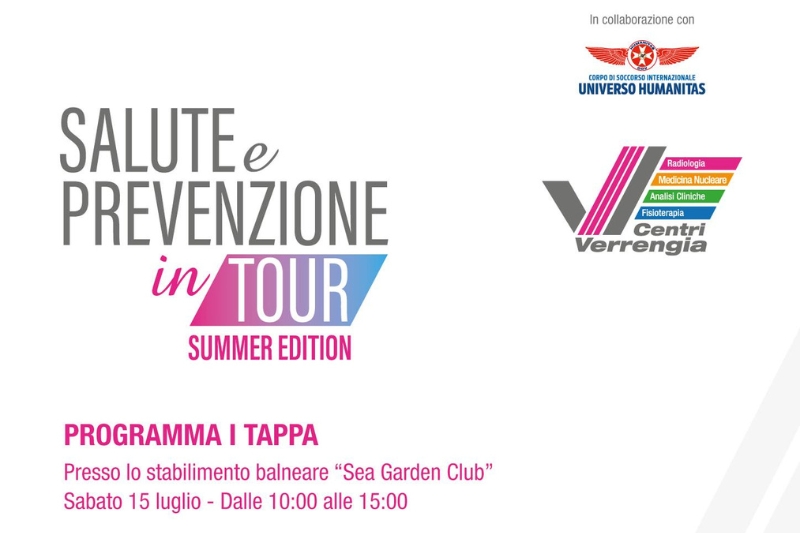 Salute e prevenzione in tour Summer Edition: riparte l'iniziativa dei Centri Verrengia